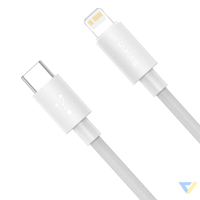 Baseus Simple Wisdom Data Cable Kit USB C to Lightning PD 20W (2PCS/Set) 1.5m White USB C to Lightning