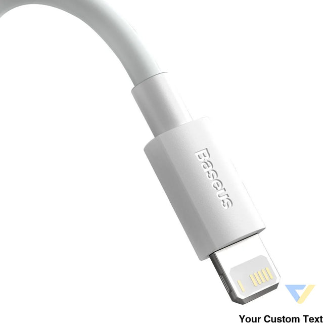 Baseus Simple Wisdom Data Cable Kit USB to Lightning 2.4A (2PCS/Set）1.5m White USB to Lightning