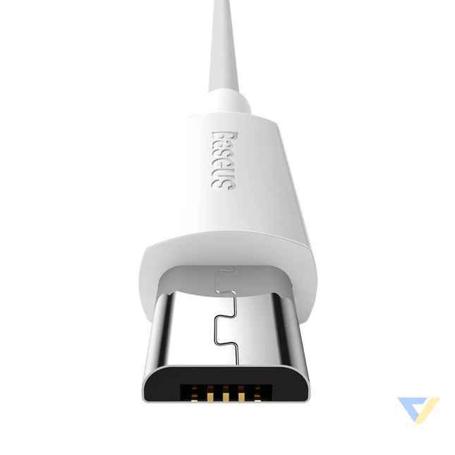 Baseus Simple Wisdom Data Cable Kit USB to Micro 2.1A (2PCS/Set) 1.5m White USB to Micro USB