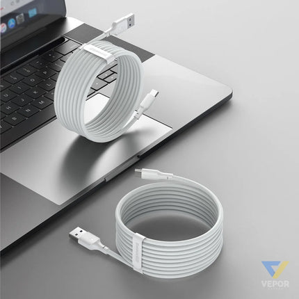Baseus Simple Wisdom Data Cable Kit USB to Type C 5A (2PCS/Set）1.5m White USB to USB C