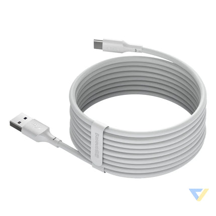 Baseus Simple Wisdom Data Cable Kit USB to Type C 5A (2PCS/Set）1.5m White USB to USB C