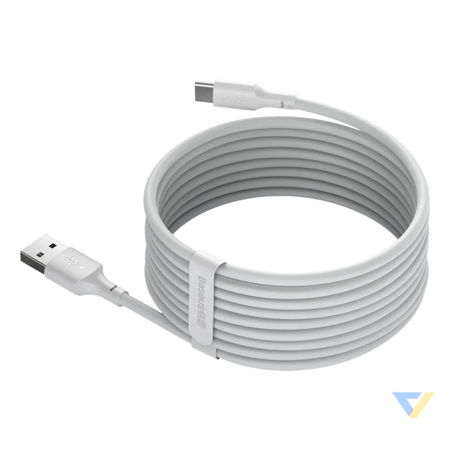 Baseus Simple Wisdom Data Cable Kit USB to Type C 5A (2PCS/Set）1.5m White USB to USB C