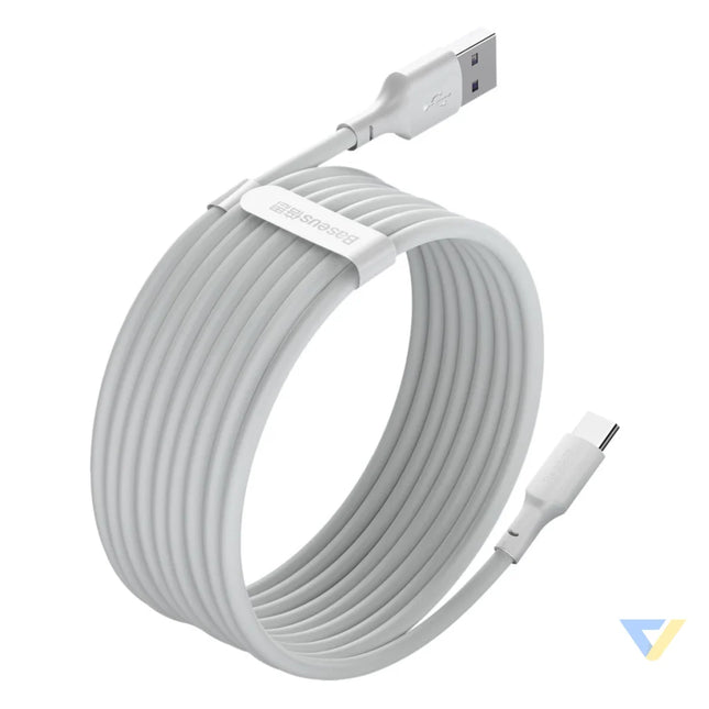 Baseus Simple Wisdom Data Cable Kit USB to Type C 5A (2PCS/Set）1.5m White USB to USB C