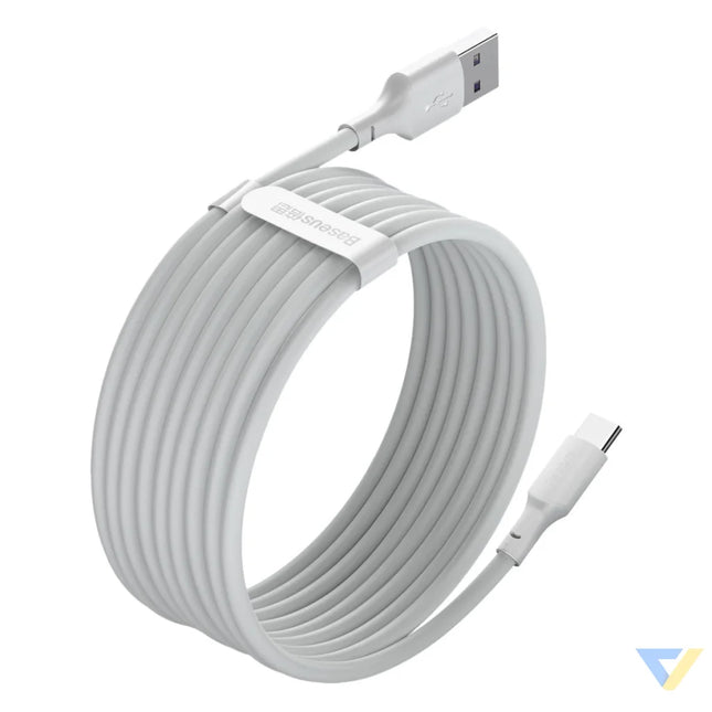 Baseus Simple Wisdom Data Cable Kit USB to Type C 5A (2PCS/Set）1.5m White USB to USB C