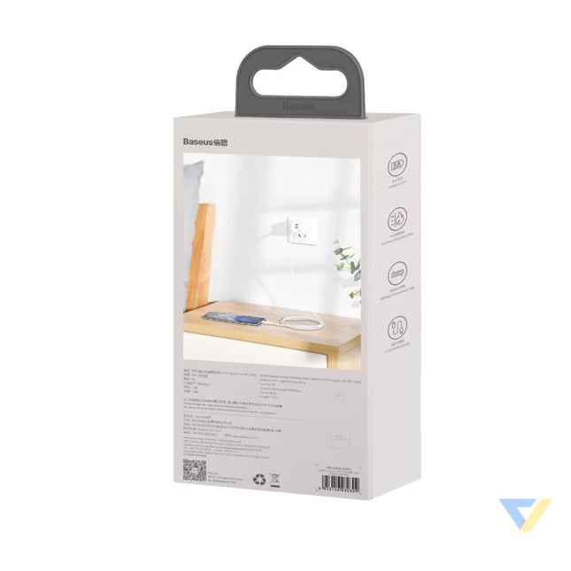 Baseus Simple Wisdom Data Cable Kit USB to Type C 5A (2PCS/Set）1.5m White USB to USB C