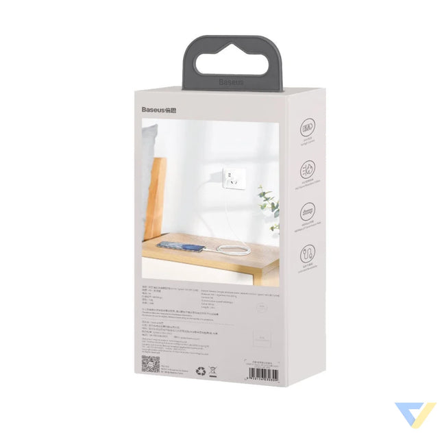 Baseus Simple Wisdom Data Cable Kit USB to Type C 5A (2PCS/Set）1.5m White USB to USB C