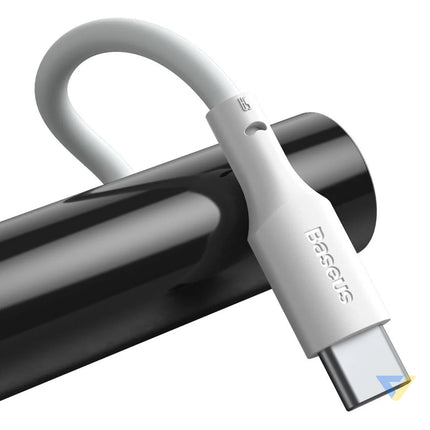 Baseus Simple Wisdom Data Cable Kit USB to Type C 5A (2PCS/Set）1.5m White USB to USB C