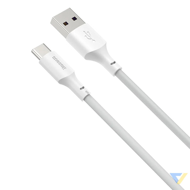 Baseus Simple Wisdom Data Cable Kit USB to Type C 5A (2PCS/Set）1.5m White USB to USB C
