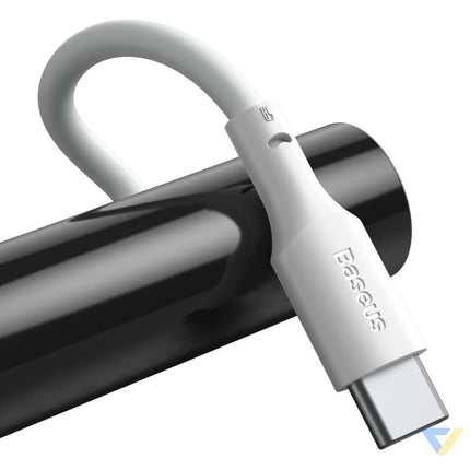 Baseus Simple Wisdom Data Cable Kit USB to Type C 5A (2PCS/Set）1.5m White USB to USB C