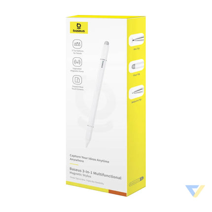 Baseus Smooth Writing III magnetic stylus 3in1 (white) Tablet styluses