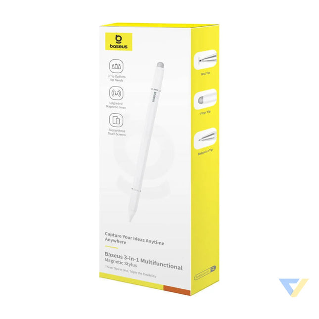 Baseus Smooth Writing III magnetic stylus 3in1 (white) Tablet styluses