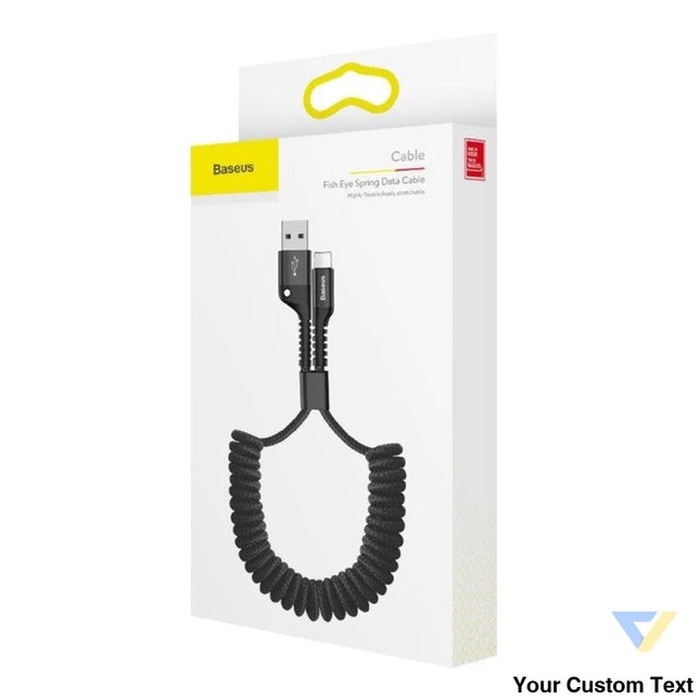 Baseus Spring loaded cable Lightning 1m 2A (black) USB to Lightning