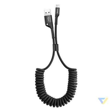 Baseus Spring loaded cable Lightning 1m 2A (black) USB to Lightning