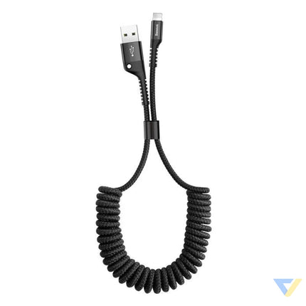 Baseus Spring loaded cable Lightning 1m 2A (black) USB to Lightning