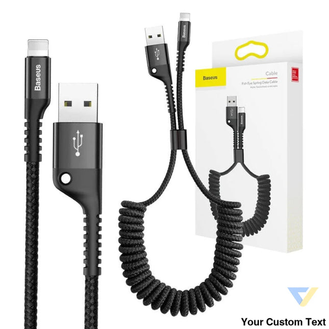 Baseus Spring loaded cable Lightning 1m 2A (black) USB to Lightning