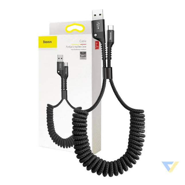 Baseus Spring loaded USB C cable 1m 2A (Black) USB to USB C