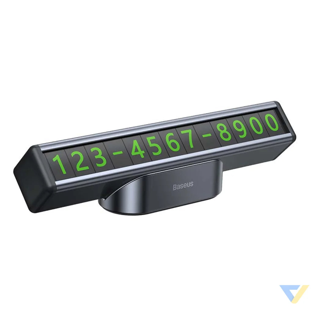 Baseus Square Bar Temporary Parking Number Plate (Black) Other