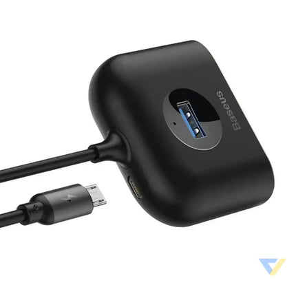 Baseus Square Round USB Adapter HUB USB 3.0 to 1x USB 3.0 + 3x USB 2.0.1m (Black) Hubs