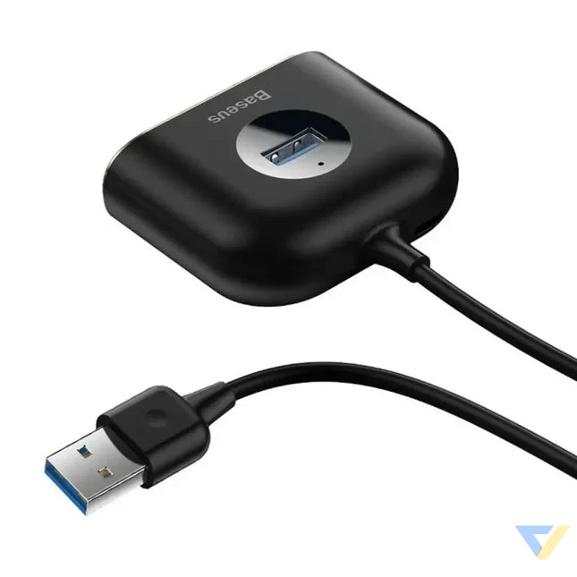 Baseus Square Round USB Adapter HUB USB 3.0 to 1x USB 3.0 + 3x USB 2.0.1m (Black) Hubs