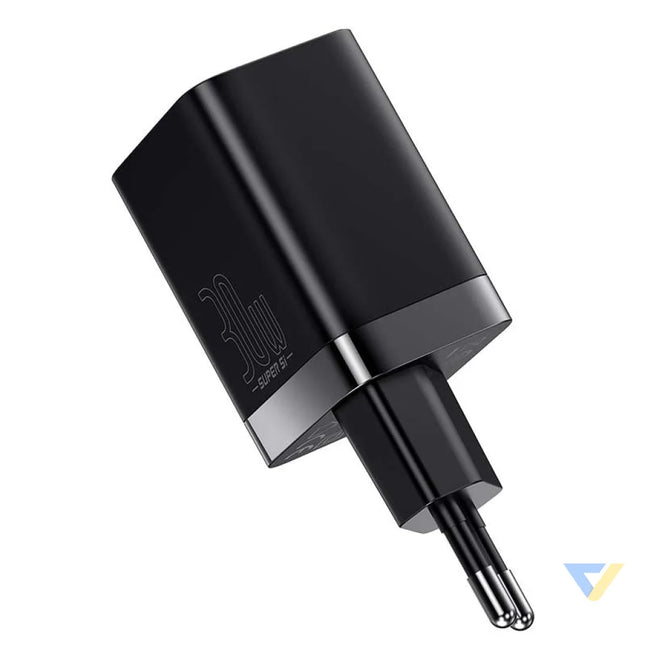 Baseus Super Si Pro Quick Charger USB + USB C 30W (black) mains chargers