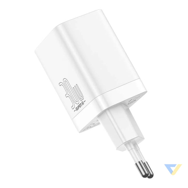 Baseus Super Si Pro Quick Charger USB + USB C 30W (white) mains chargers