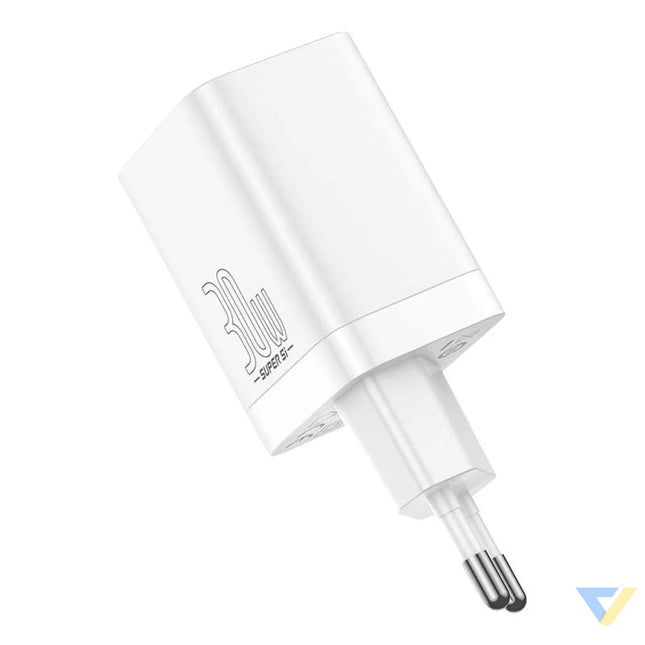Baseus Super Si Pro Quick Charger USB + USB C 30W (white) mains chargers