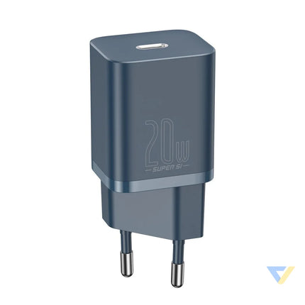 Baseus Super Si Quick Charger 1C 20W with USB C cable for Lightning 1m (blue) mains chargers