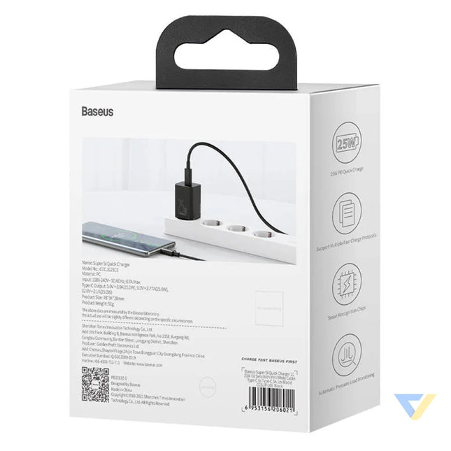 Baseus Super Si Quick Charger 1C 25W (black) mains chargers