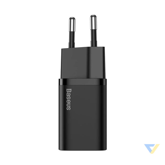 Baseus Super Si Quick Charger 1C 25W with USB C cable for USB C 1m (black) mains chargers