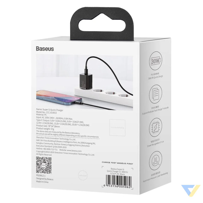 Baseus Super Si Quick Charger 1C 30W (black) mains chargers