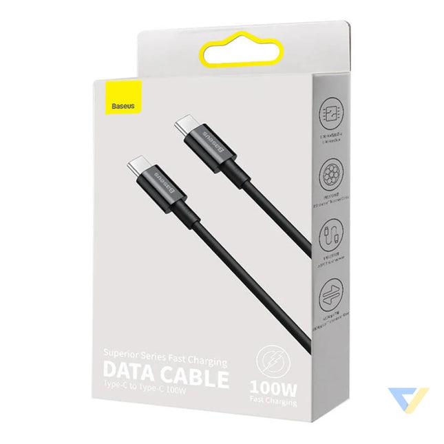 Baseus Superior Series Cable USB C to USB C 100W 1m (black) USB C to USB C