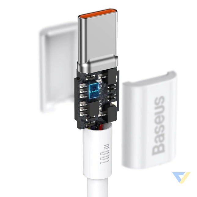 Baseus Superior Series Cable USB C to USB C 100W 1m (white) USB C to USB C
