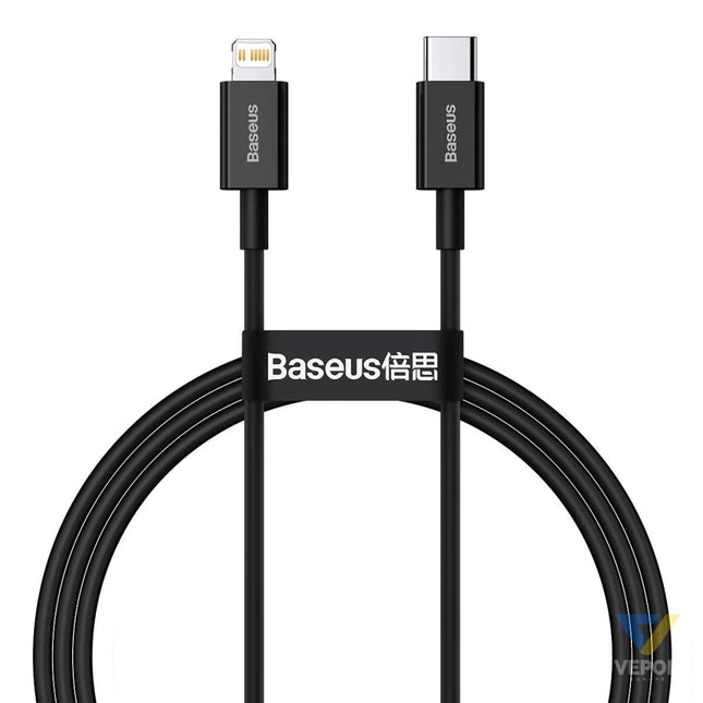 Baseus Superior Series Cable USB C to iP 20W PD 1m (black) USB C to Lightning