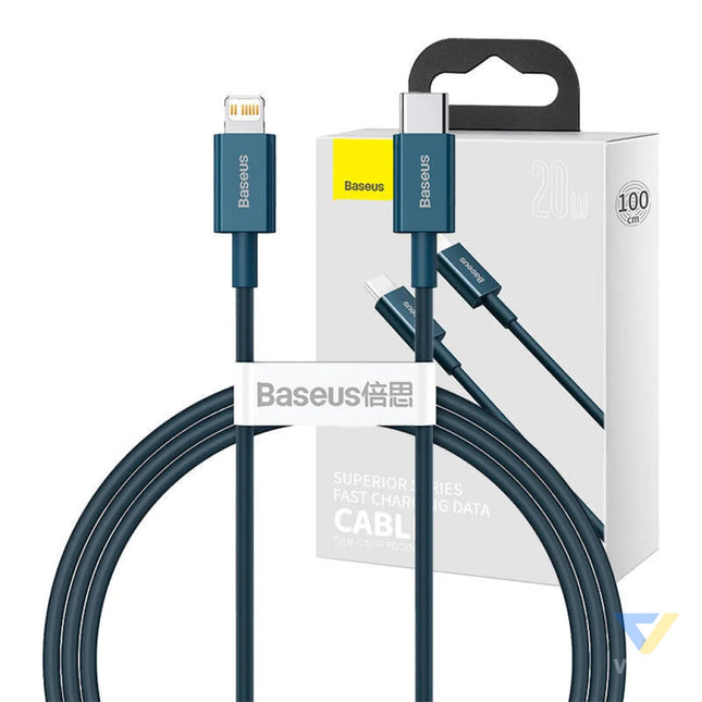 Baseus Superior Series Cable USB C to iP 20W PD 1m (blue) USB C to Lightning