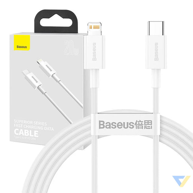 Baseus Superior Series Cable USB C to Lightning 20W PD 1,5m (white) USB C to Lightning