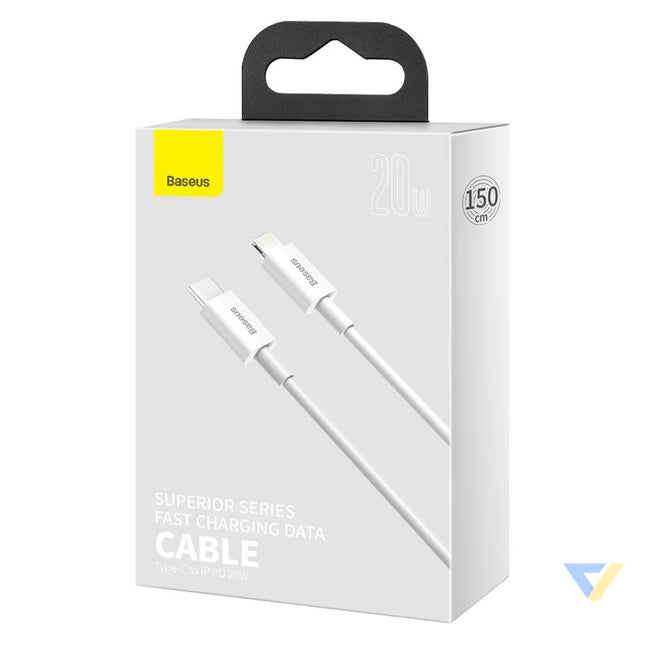 Baseus Superior Series Cable USB C to Lightning 20W PD 1,5m (white) USB C to Lightning