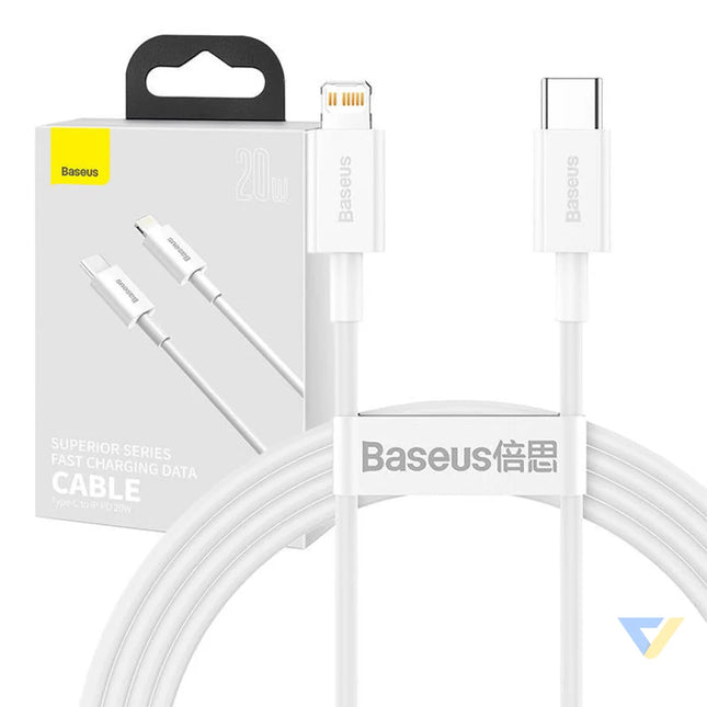 Baseus Superior Series Cable USB C to Lightning 20W PD 1,5m (white) USB C to Lightning