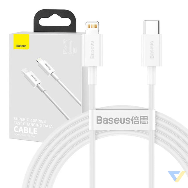 Baseus Superior Series Cable USB C to Lightning 20W PD 2m (white) USB C to Lightning