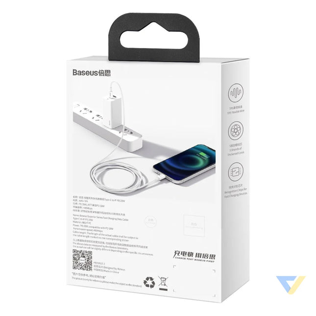 Baseus Superior Series Cable USB C to Lightning 20W PD 2m (white) USB C to Lightning