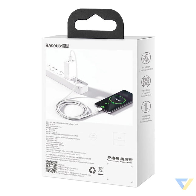 Baseus Superior Series Cable USB to USB C 66W 1m (white) USB to USB C
