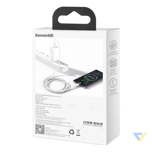 Baseus Superior Series Cable USB to USB C 66W 1m (white) USB to USB C