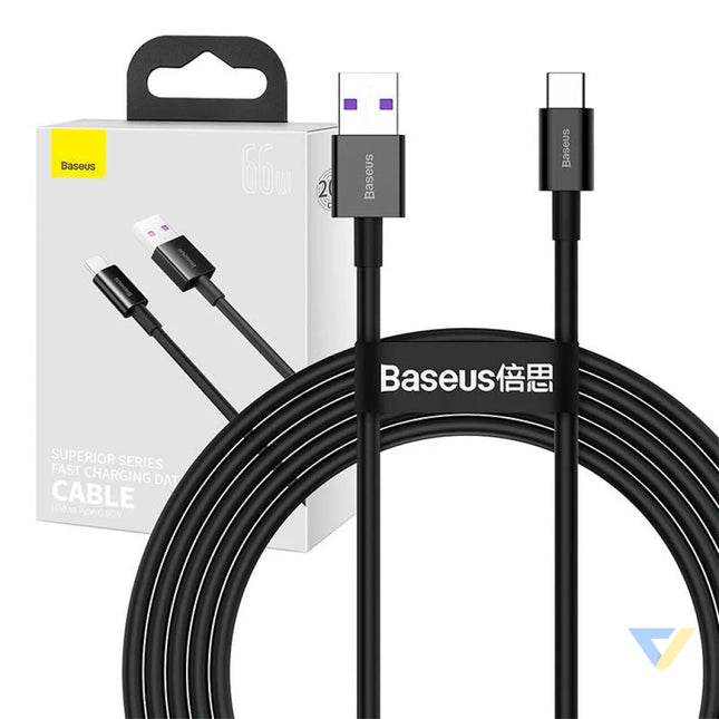 Baseus Superior Series Cable USB to USB C 66W 2m (black) USB to USB C