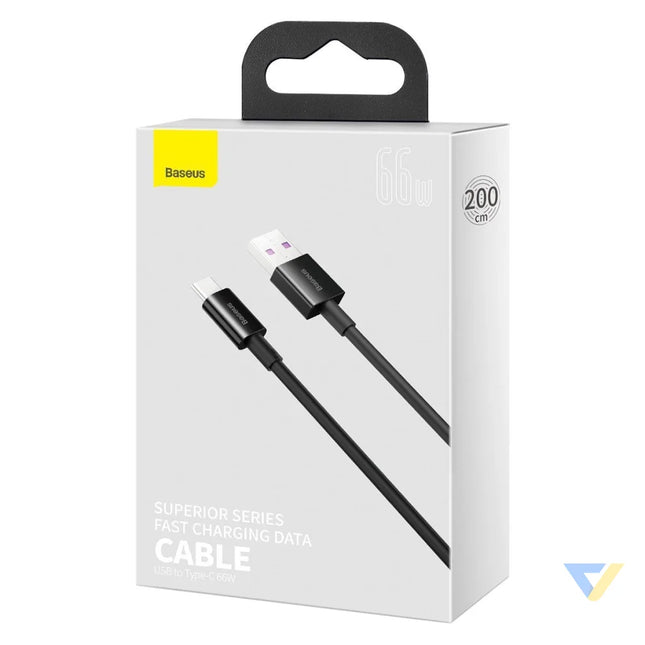 Baseus Superior Series Cable USB to USB C 66W 2m (black) USB to USB C