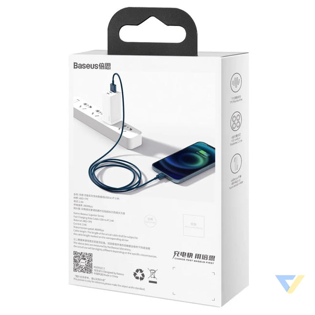 Baseus Superior Series Cable USB to iP 2.4A 1m (blue) USB to Lightning