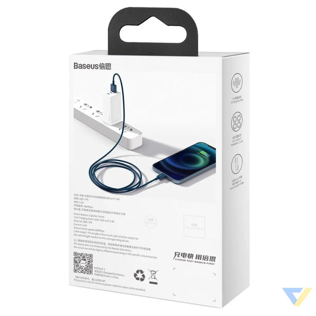 Baseus Superior Series Cable USB to iP 2.4A 2m (blue) USB to Lightning