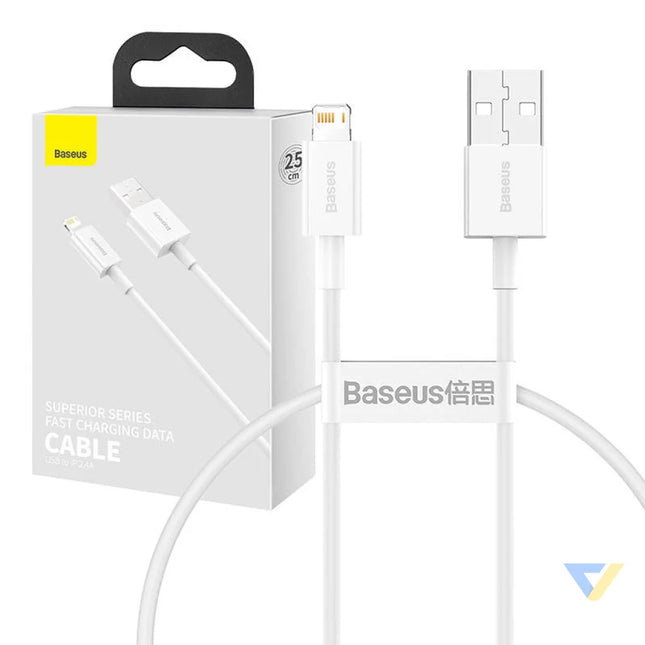 Baseus Superior Series Cable USB to Lightning 2.4A 0,25m (white) USB to Lightning