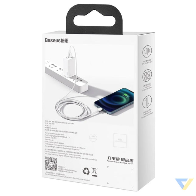 Baseus Superior Series Cable USB to Lightning 2.4A 1m (white) USB to Lightning