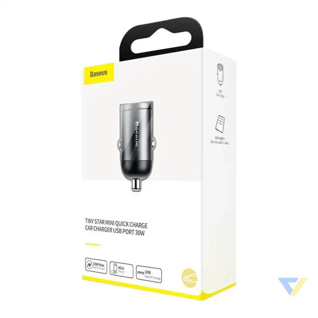 Baseus Tiny Star Mini Quick Charge Car Charger USB Port 30W Grey Car chargers
