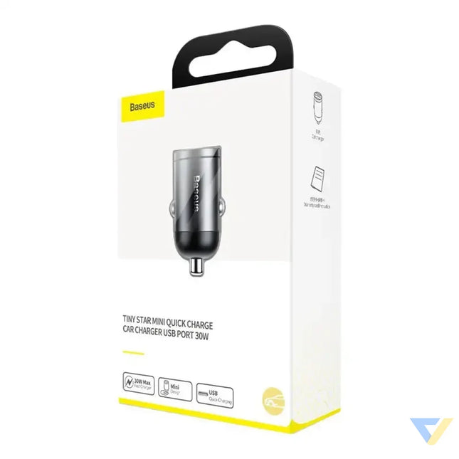 Baseus Tiny Star Mini Quick Charge Car Charger USB Port 30W Grey Car chargers