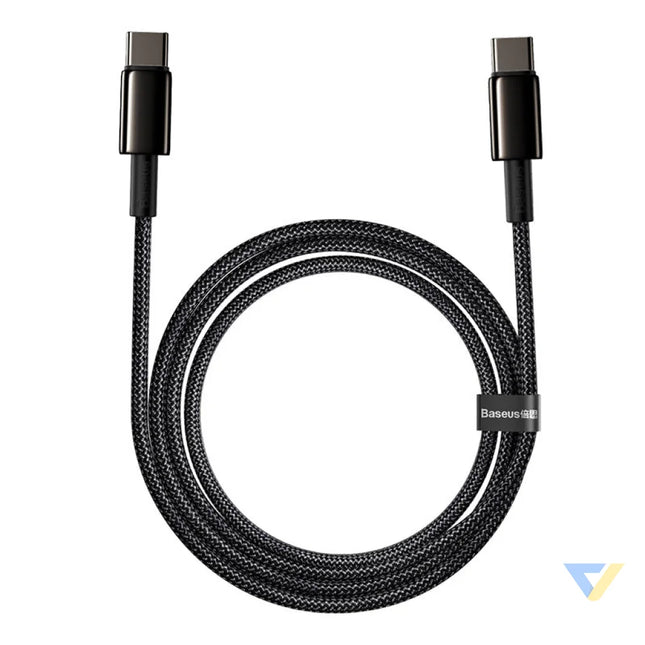 Baseus Tungsten Gold Cable Type C to Type C 100W 1m (black) USB C to USB C